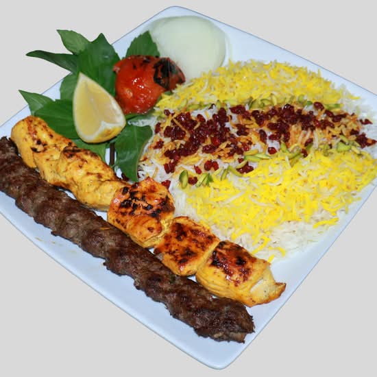 Mixed Kebab and Saffron Rice