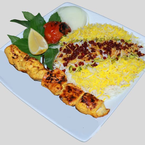 Chicken Kebab & Saffron Rice