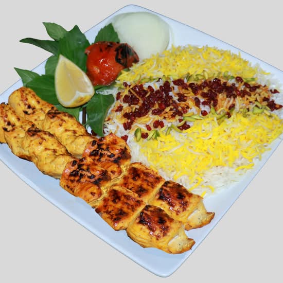 Double Chicken Kebab & Saffron Rice